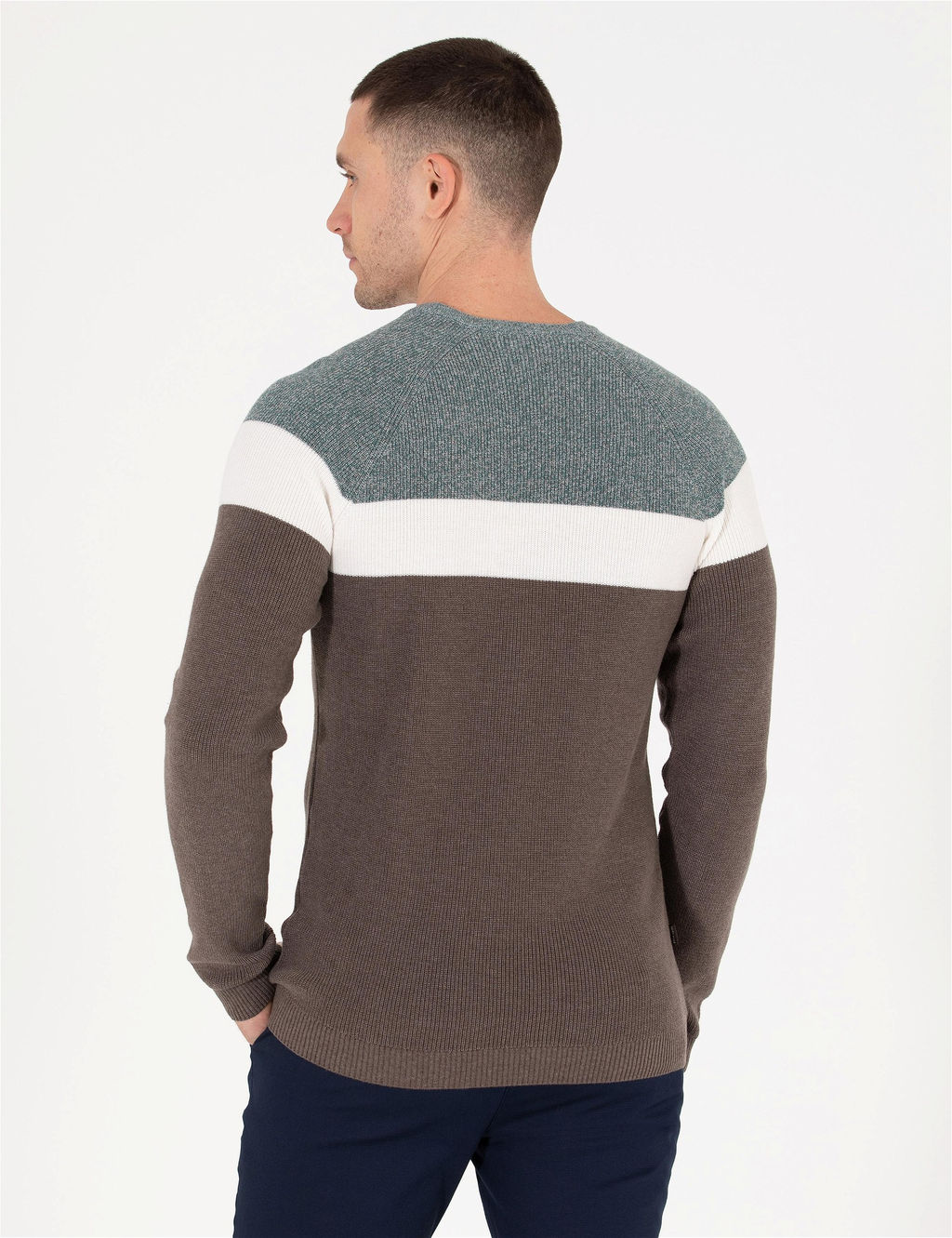 Ye_il Slim Fit Bisiklet Yaka Triko Kazak - Pierre cardin фото 5