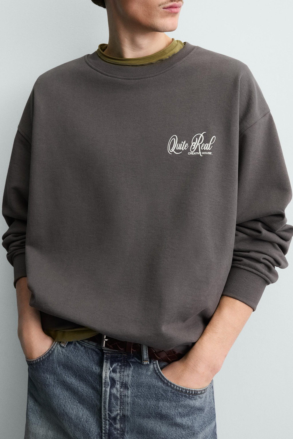 PRINTED CREW NECK SWEATSHIRT - Zara фото 5