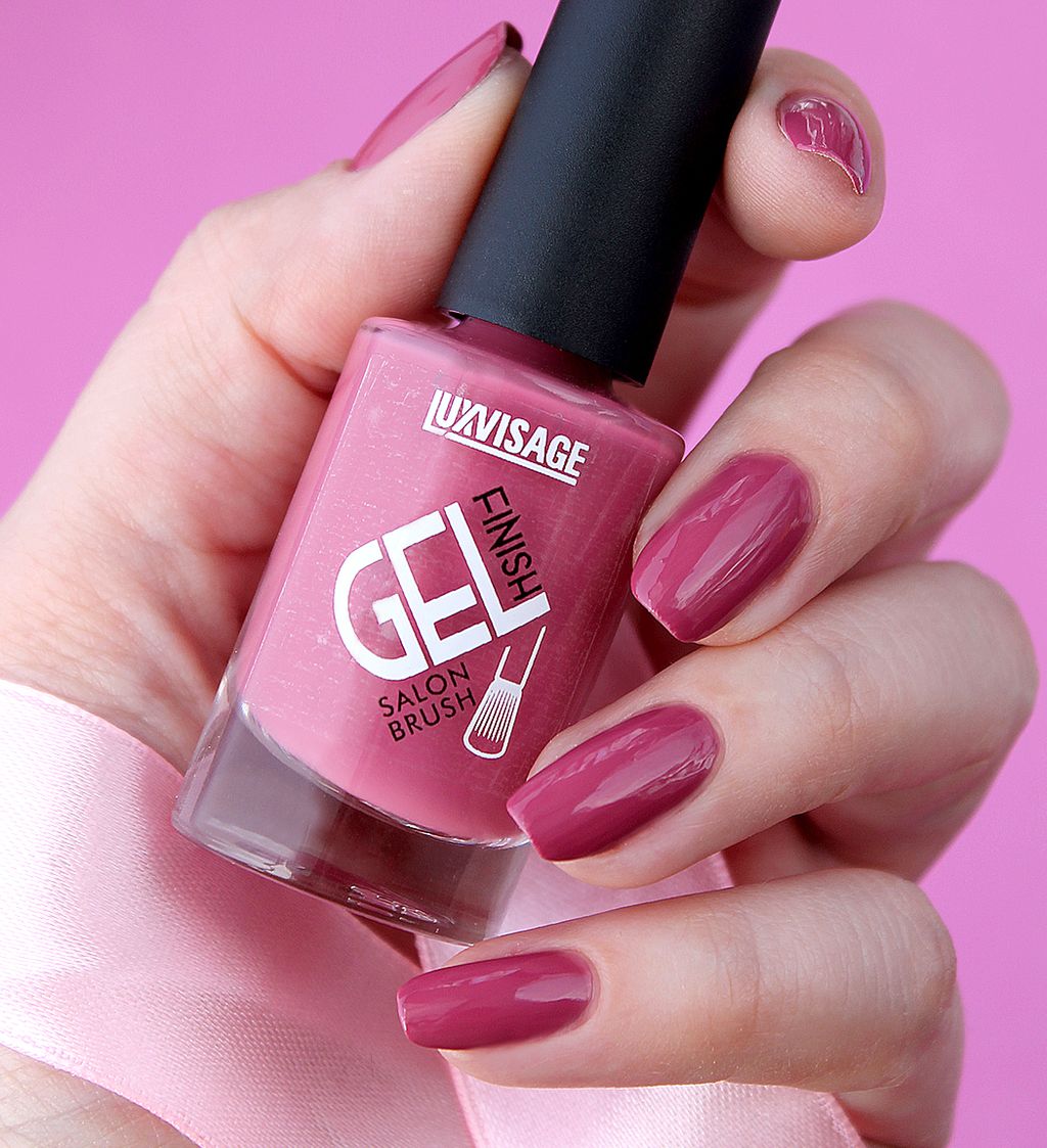 LuxVisage Лак для ногтей GEL finish тон 14(розовый) 9г