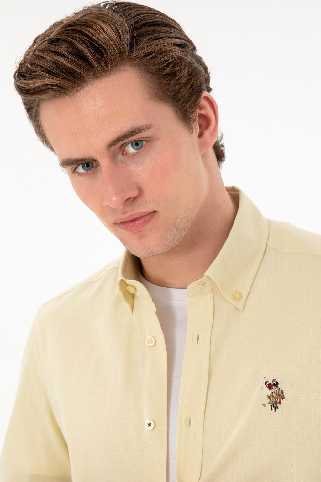 Erkek A__k Haki Uzun Kollu Basic G_mlek Sepette S_rpriz _ndirim - U.s. polo assn фото 2