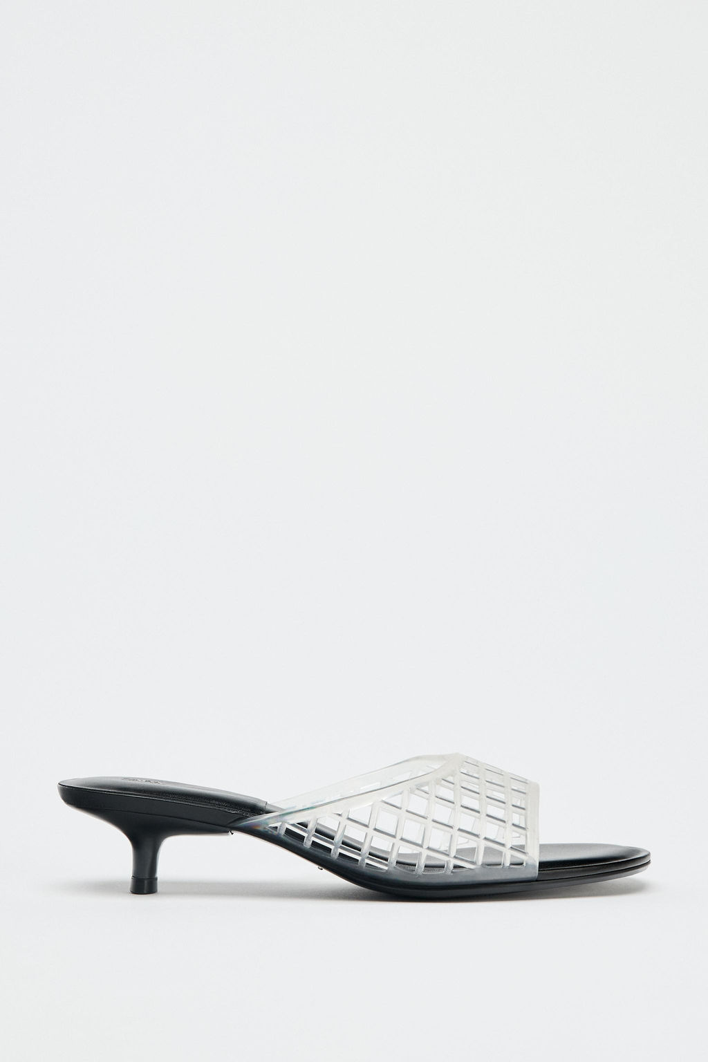 RUBBERISED-EFFECT KITTEN HEEL MULES - Zara фото 4
