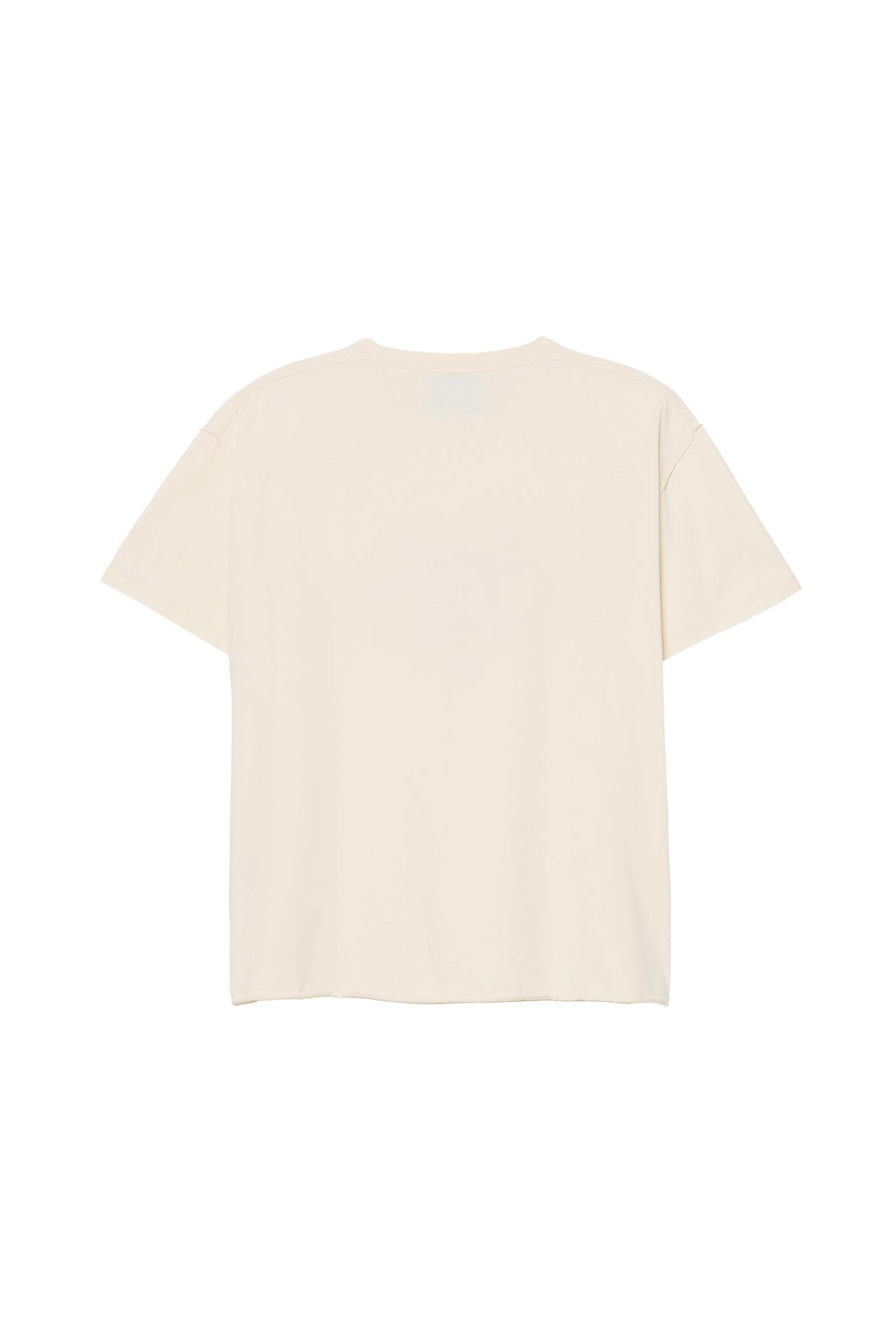 CAMISETA EFECTO REV?S TEXTO LAVADO CRUSH / Crema