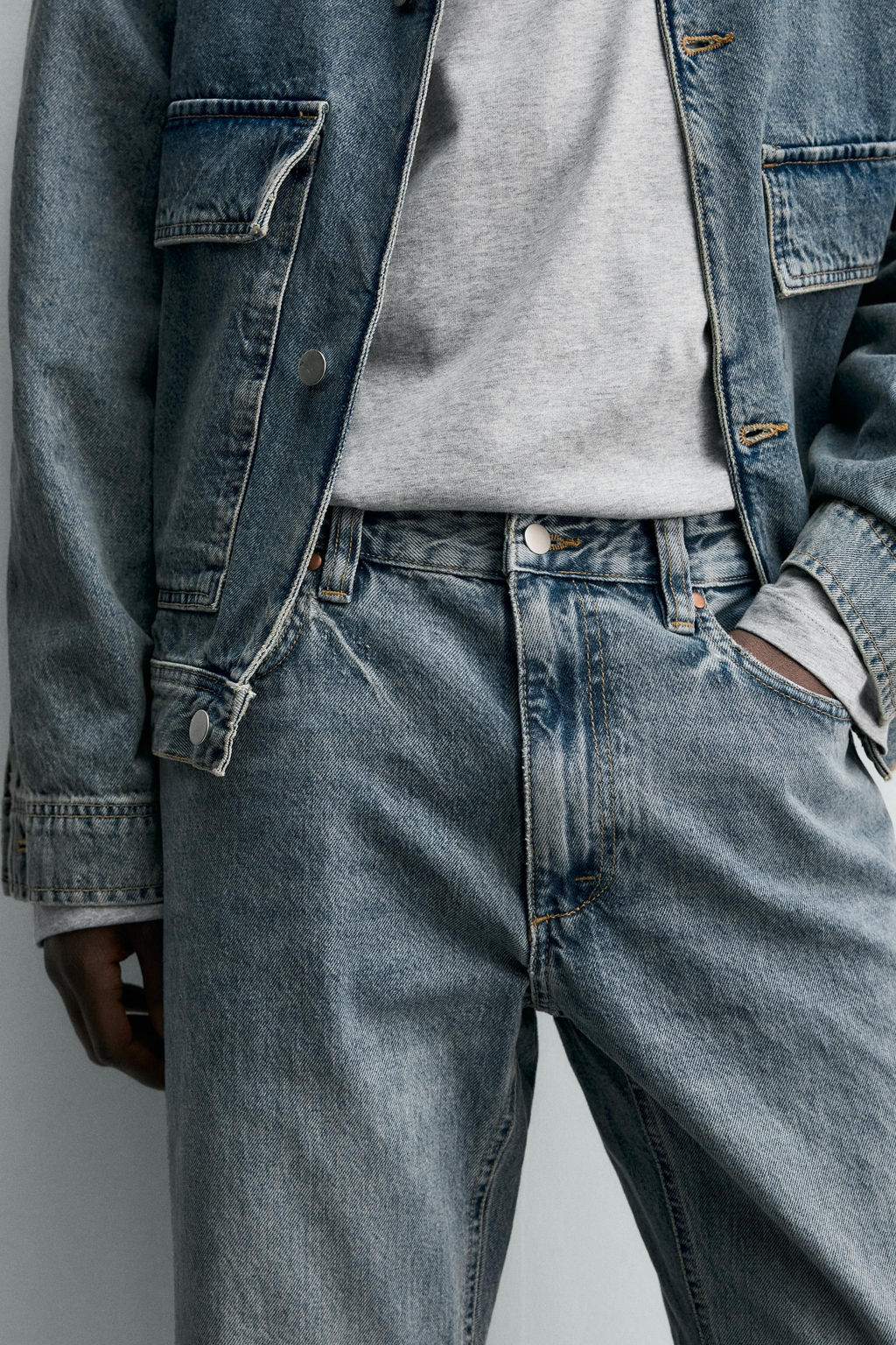 JEANS REGULAR FIT / Azul pastel - Zara фото 7