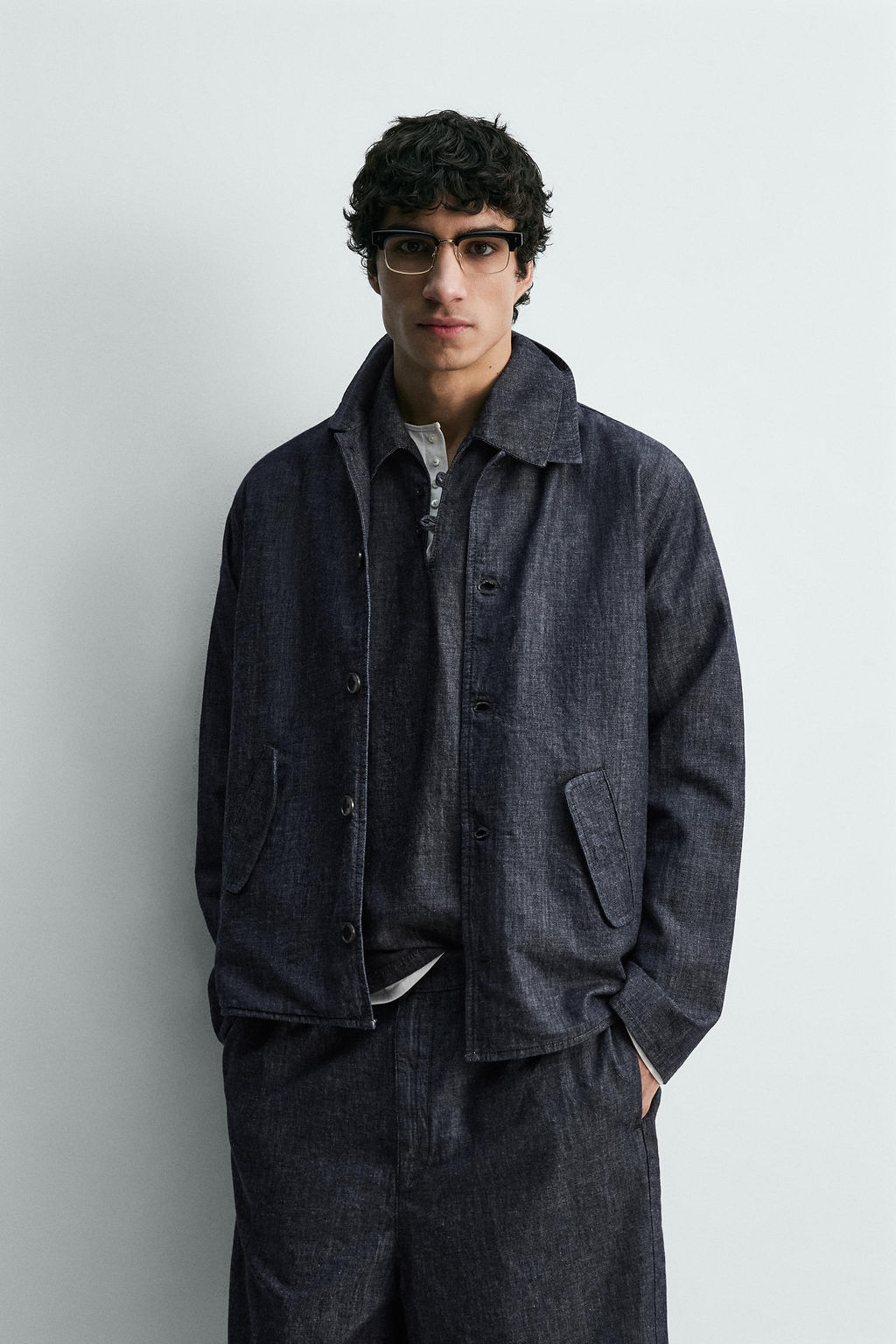 SOBRECAMISA DENIM RELAXED FIT / Azul / ?ndigo - Zara фото 2