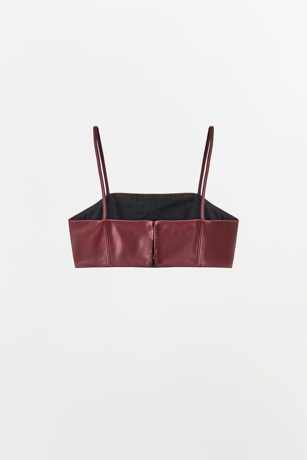 FAUX LEATHER STRAPPY BRALETTE - Zara фото 6
