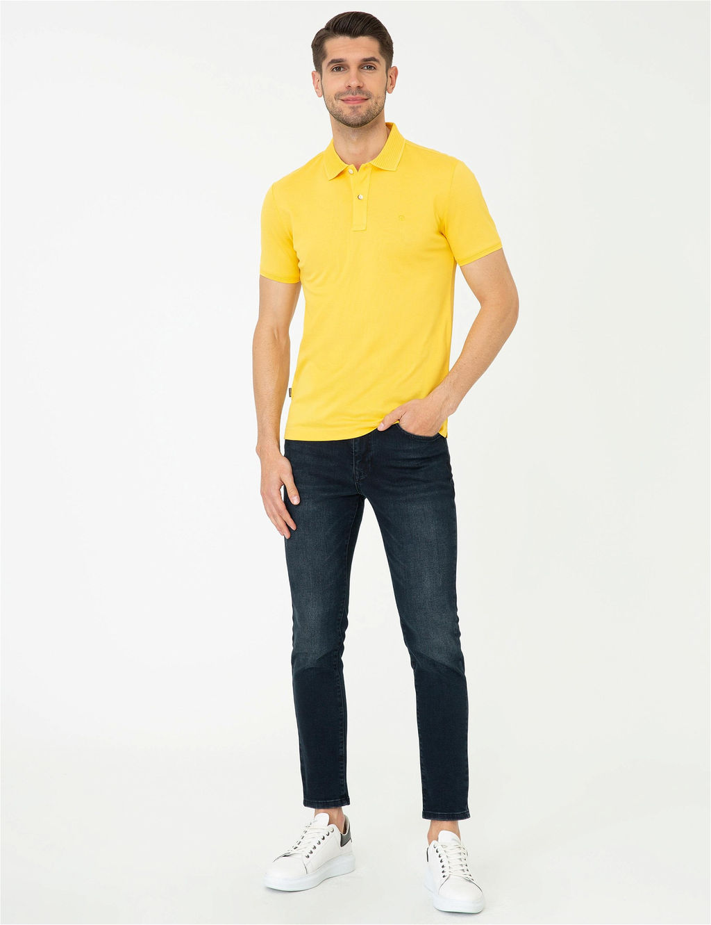 Sar_ Slim Fit Polo Yaka Merserize Ti__rt - Pierre cardin фото 4