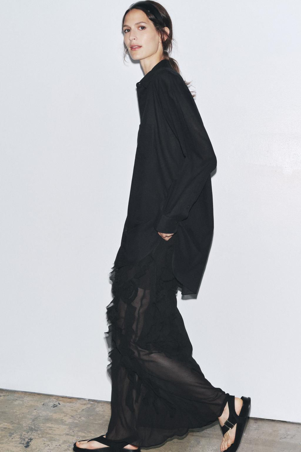 ZW COLLECTION OVERSIZE SHIRT - Zara фото 13