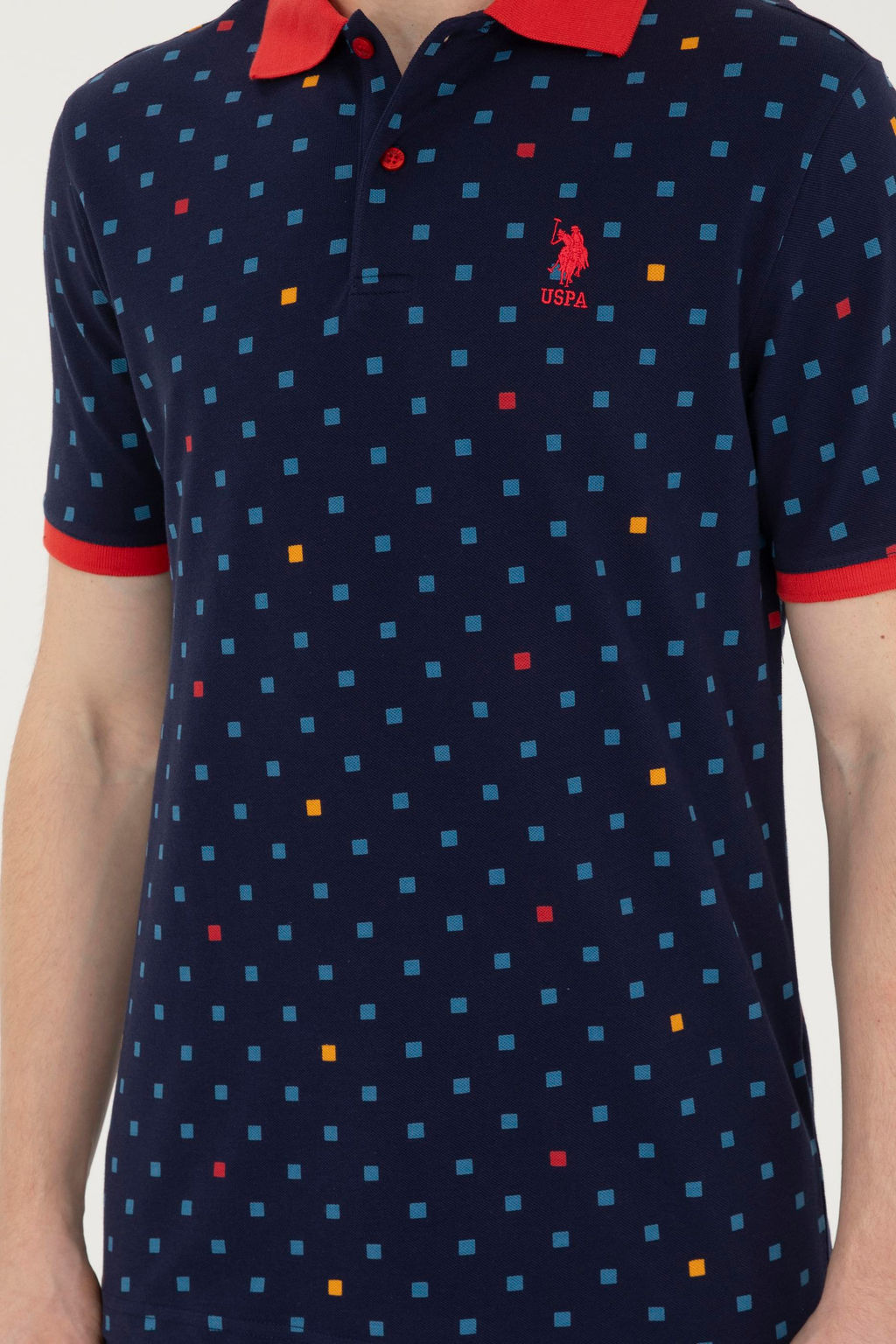 Мужская шафрановая футболка - U.s. polo assn фото 6