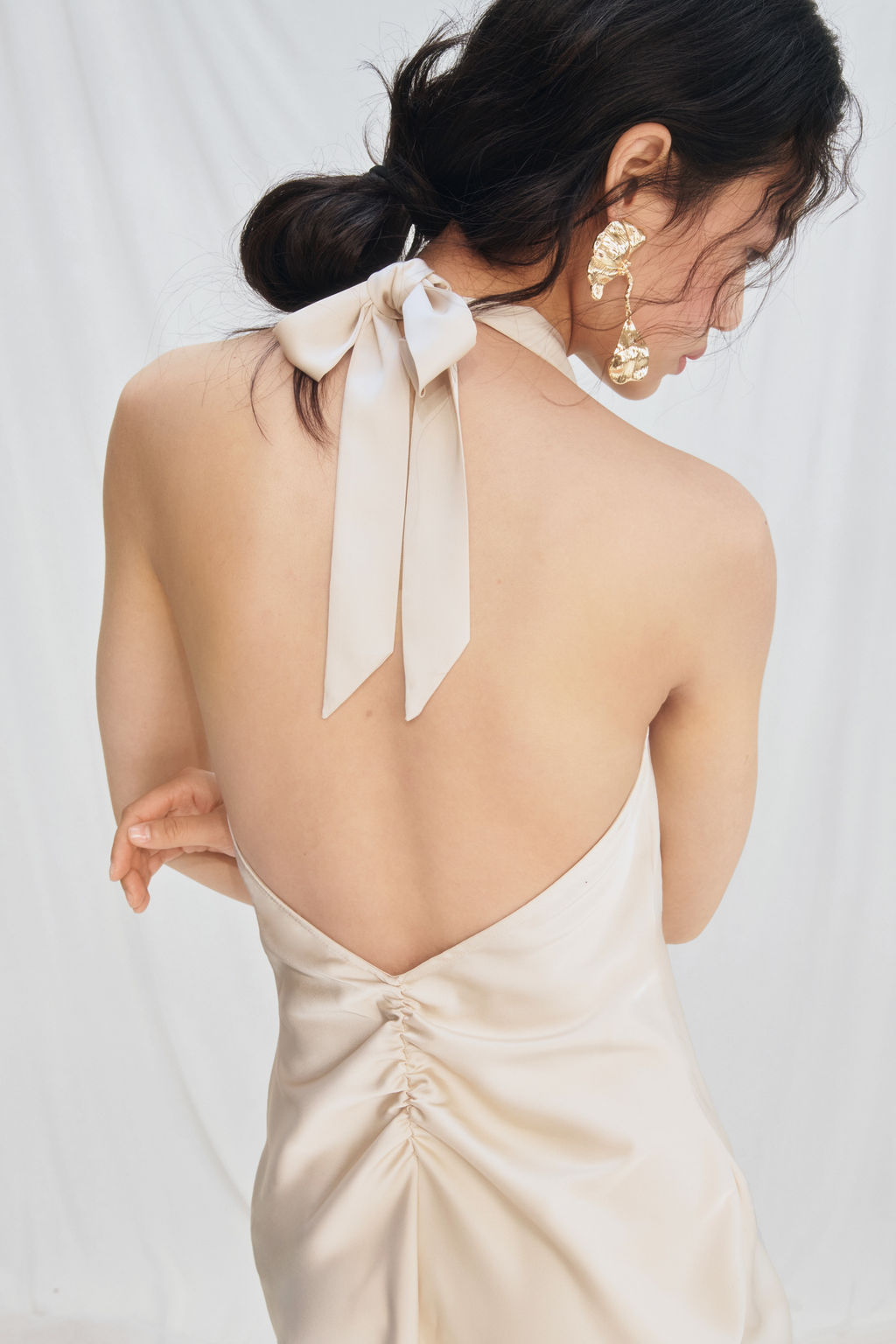 Vestido halter de sat?n - H&m фото 3