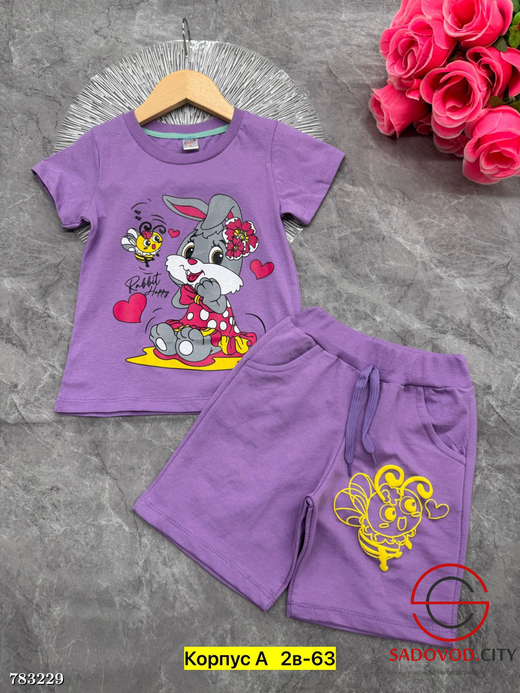 Детский костюм двойка шорты и футболка