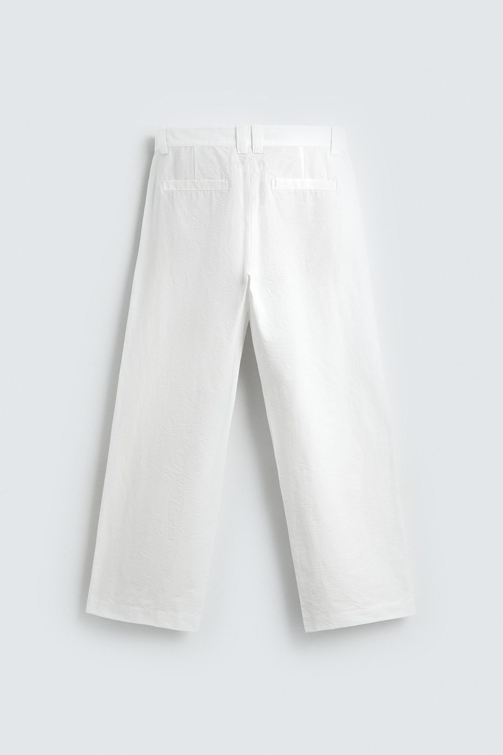 PANTAL?N WIDE FIT PLIEGUES / Blanco - Zara фото 8