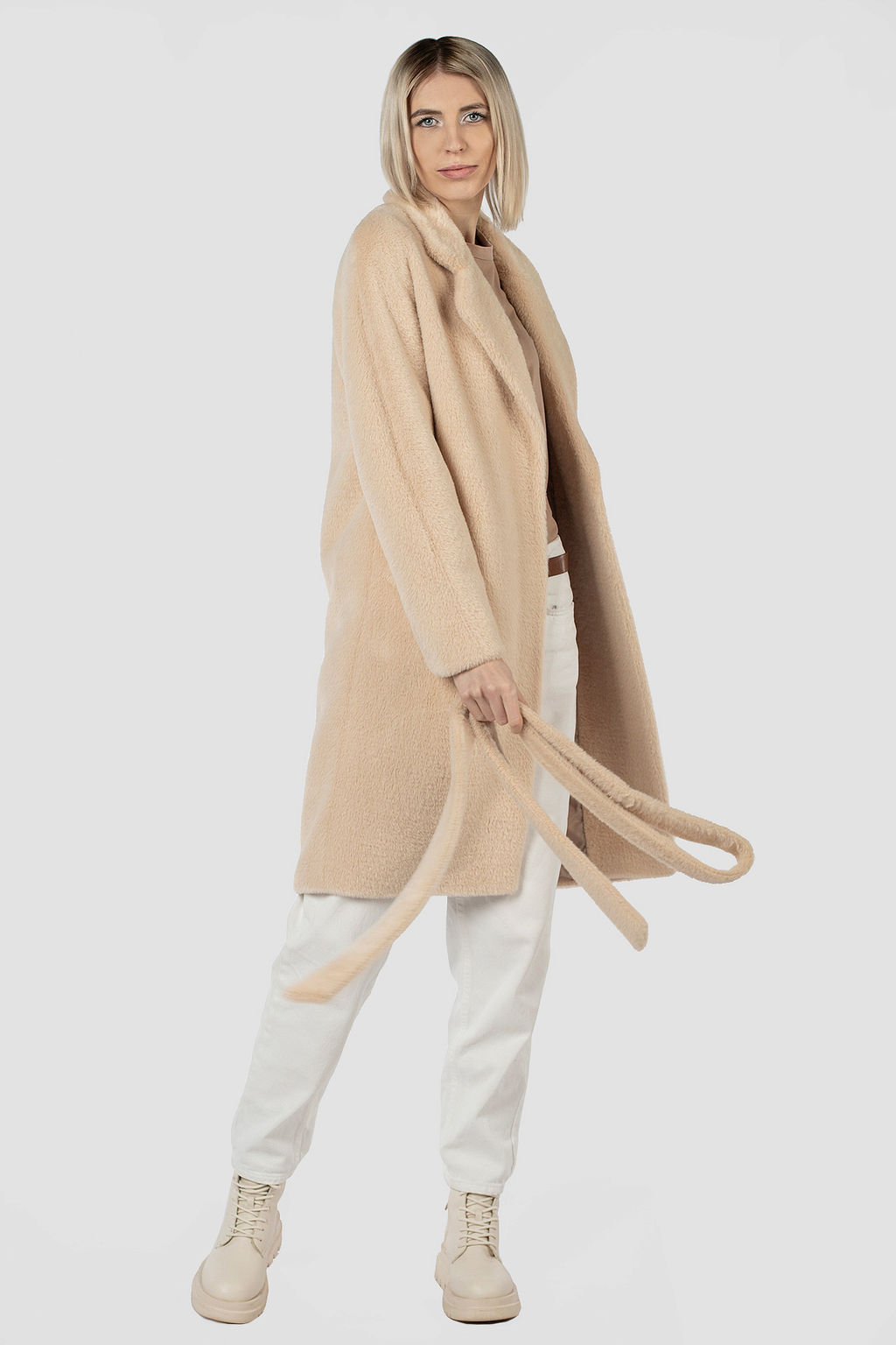 Пальто женское демисезонное (пояс) - El podio фото 9