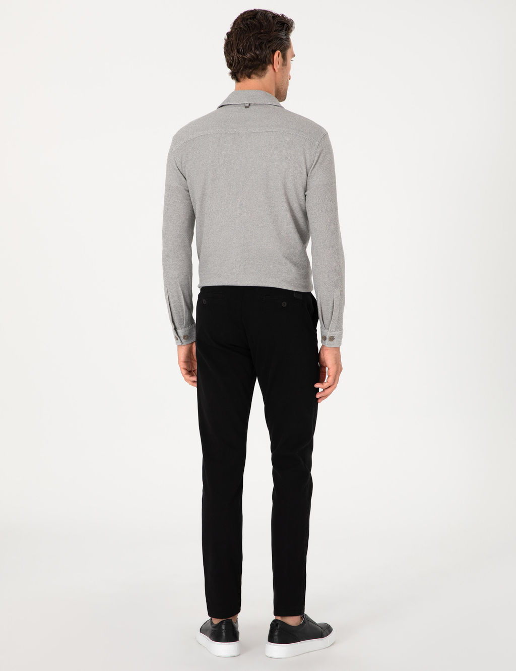 Siyah Slim Fit Kanvas Pantolon - Cacharel фото 4