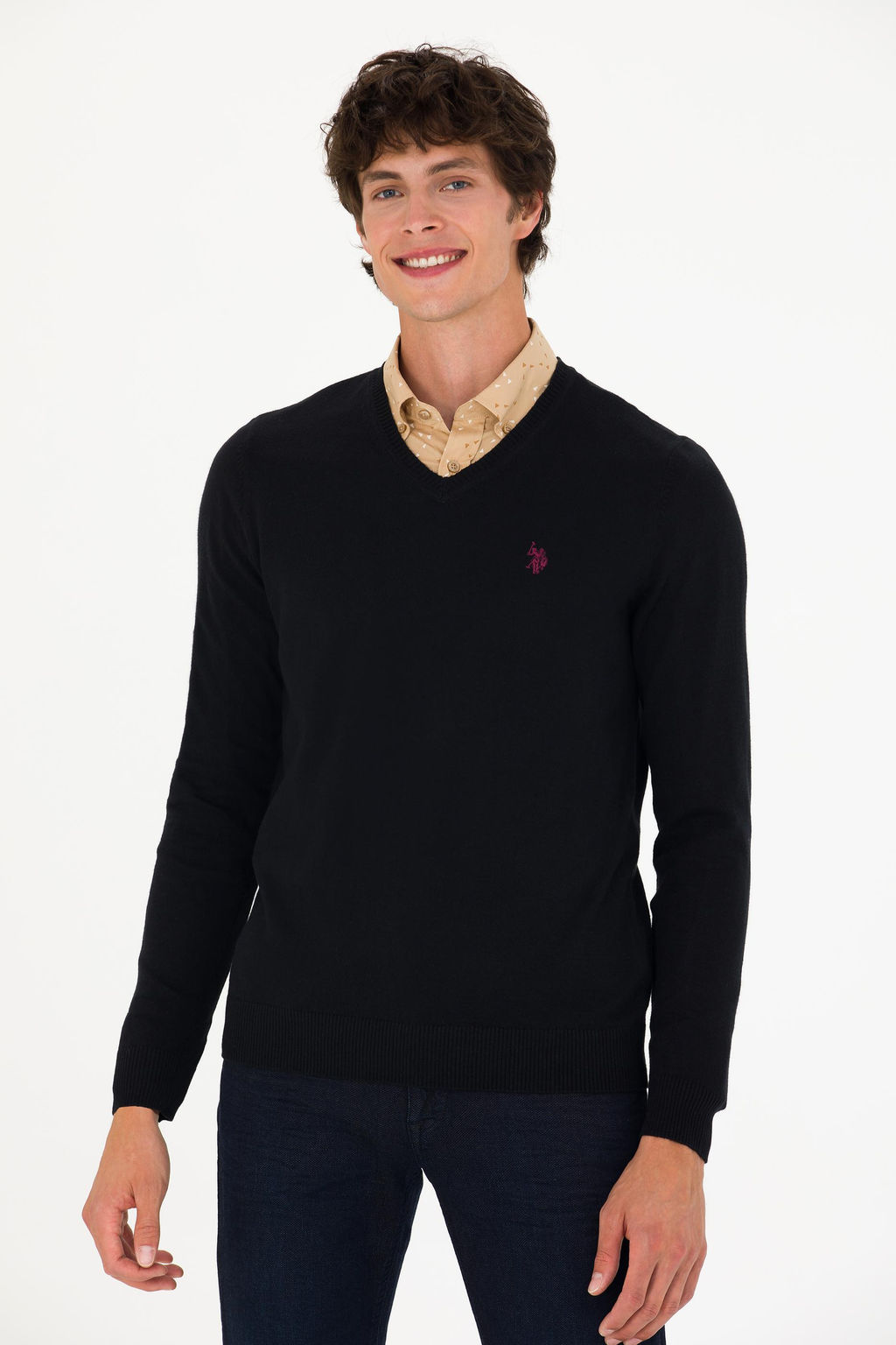 Свитер U.S. Polo Assn черный из хлопка  фото 15