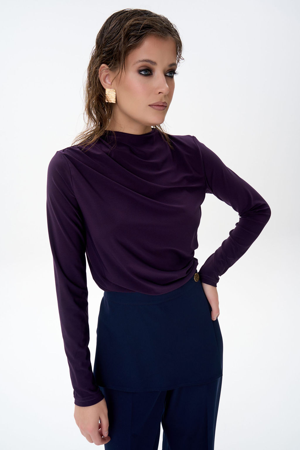 Лонгслив Нора (фиолетовый) - Эльза фото 14
