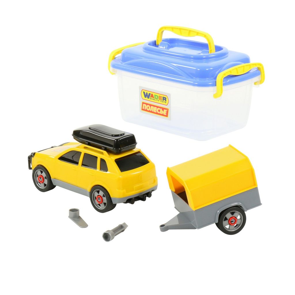 Конструктор Автомобиль легковой с прицепом (в контейнере) - Полесье фото 8