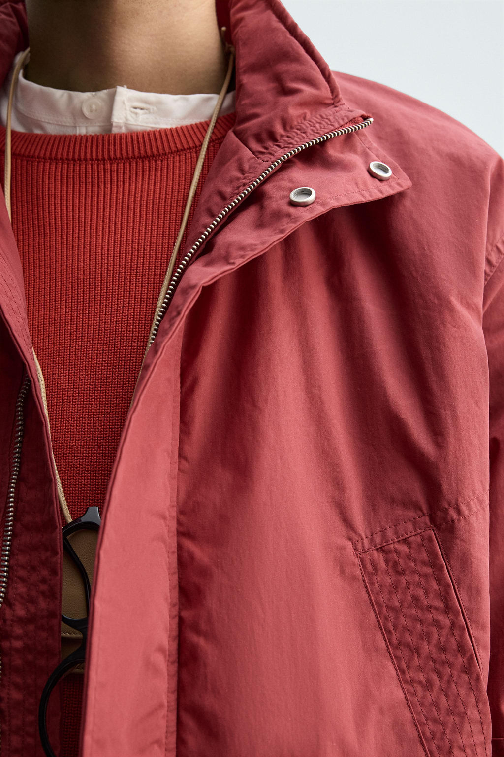 WAXED FINISH QUILTED JACKET - Zara фото 6