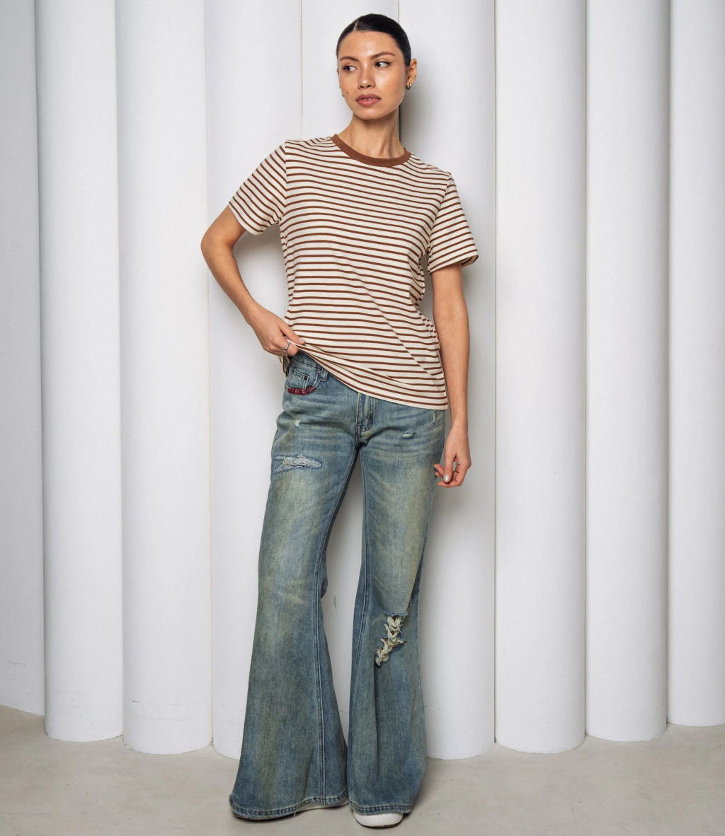 Футболка #КТ8355, коричневый