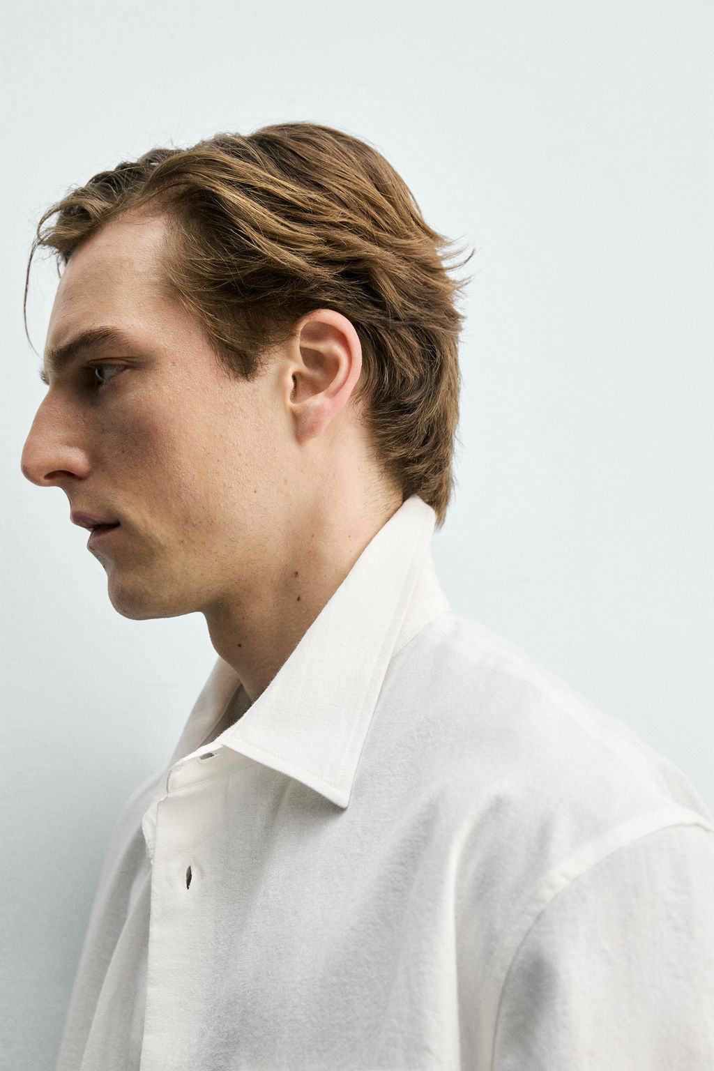 CAMISA RELAXED FIT ALGOD?N / Blanco - Zara фото 6