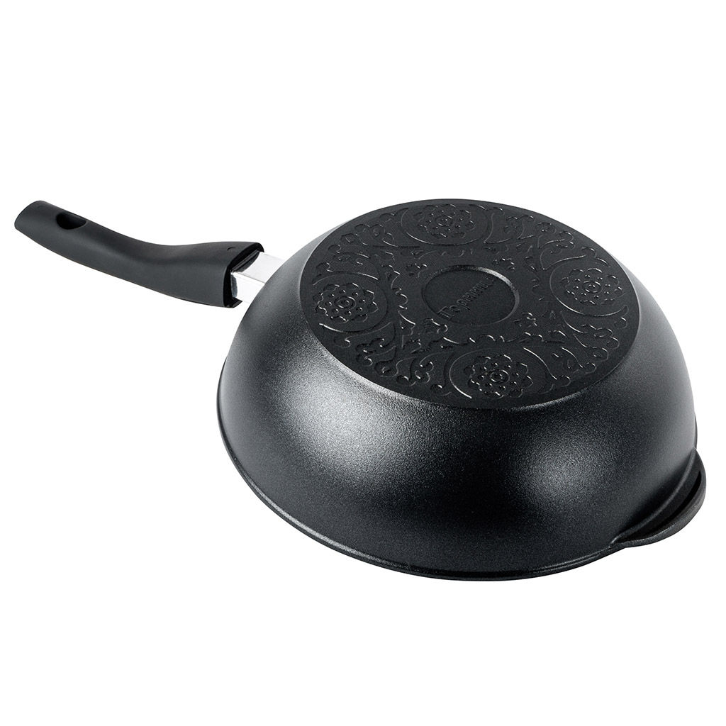 Сотейник с антипригарным покрытием д28см Классик, h8,2см, s0,4см, съемная ручка из термостойкого пластика (Россия) - Домашняя мода фото 4