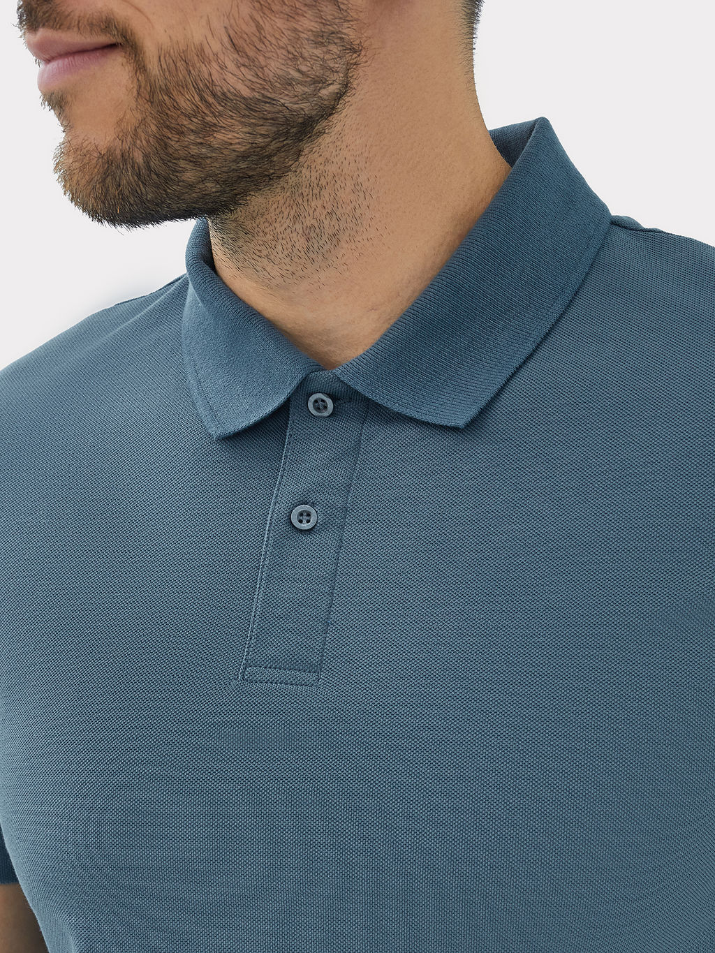 Поло Mark Formelle хлопок серый деним  фото 5