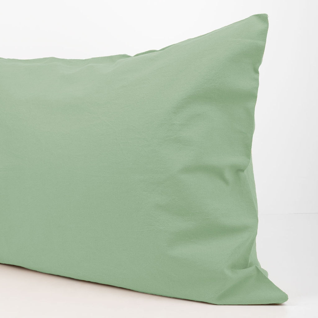 16С4-ШР/у. Наволочка верхняя 50*70 цв. 2132 светло-зеленый - Белорусский лен фото 2