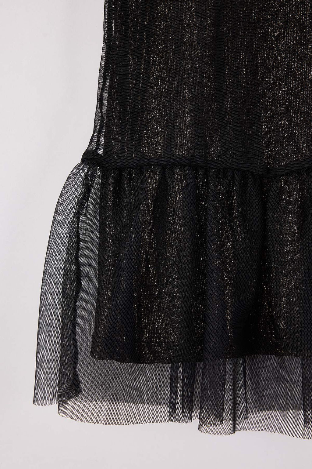 Siyah K?sa / Mini Duz K?z Cocuk Y?lbas? Orme Elbise TKDAW26EL00014 - Trendyolmilla фото 2