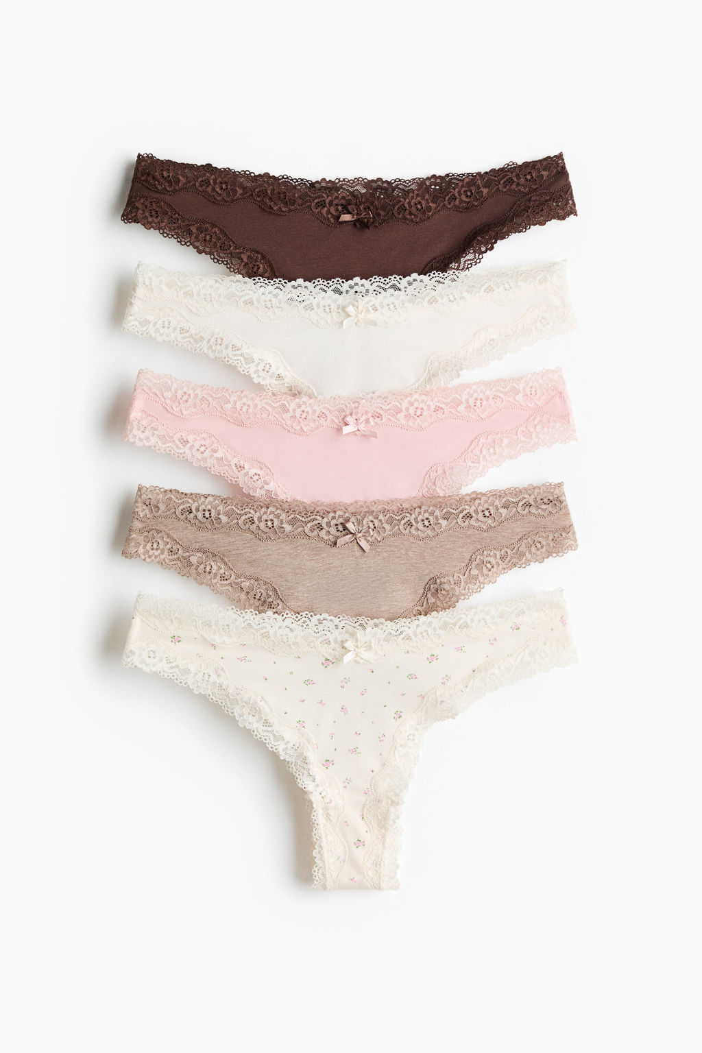 Pack de 5 bragas Brazilian de algod?n y encaje - H&m фото 3