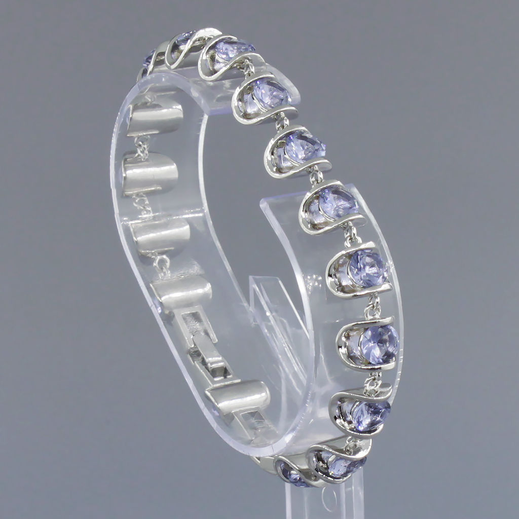 Александрит, браслет Кимберли, покрытие родий, длина 16см - Agat77 фото 2