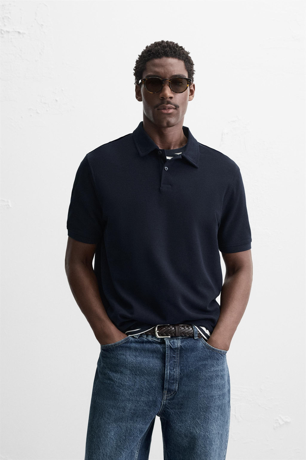 BASIC TEXTURED POLO SHIRT - Zara фото 2