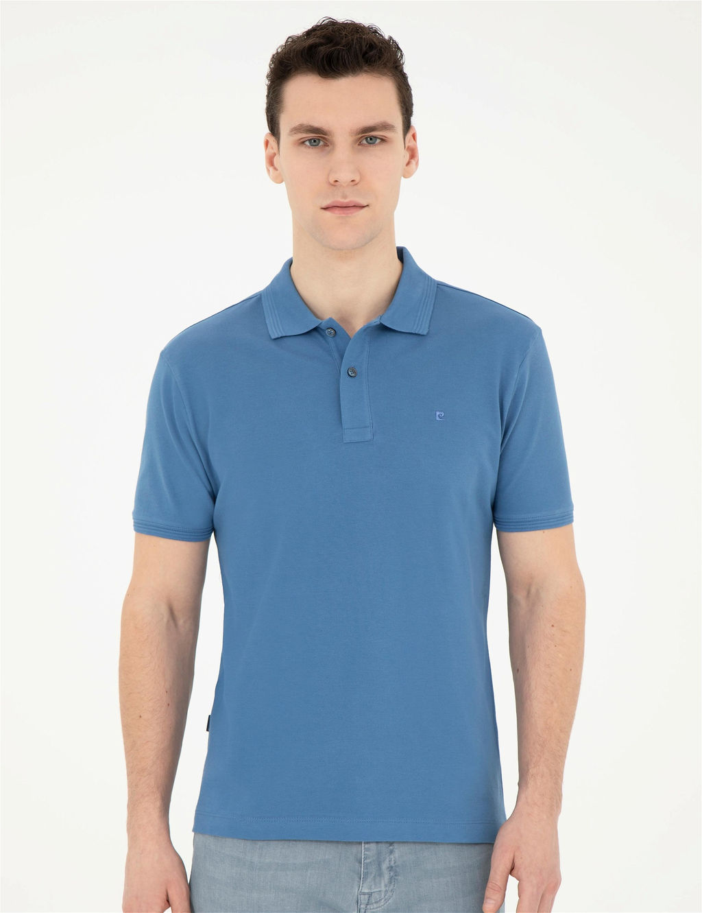 Koyu Mavi Slim Fit Basic Ti__rt