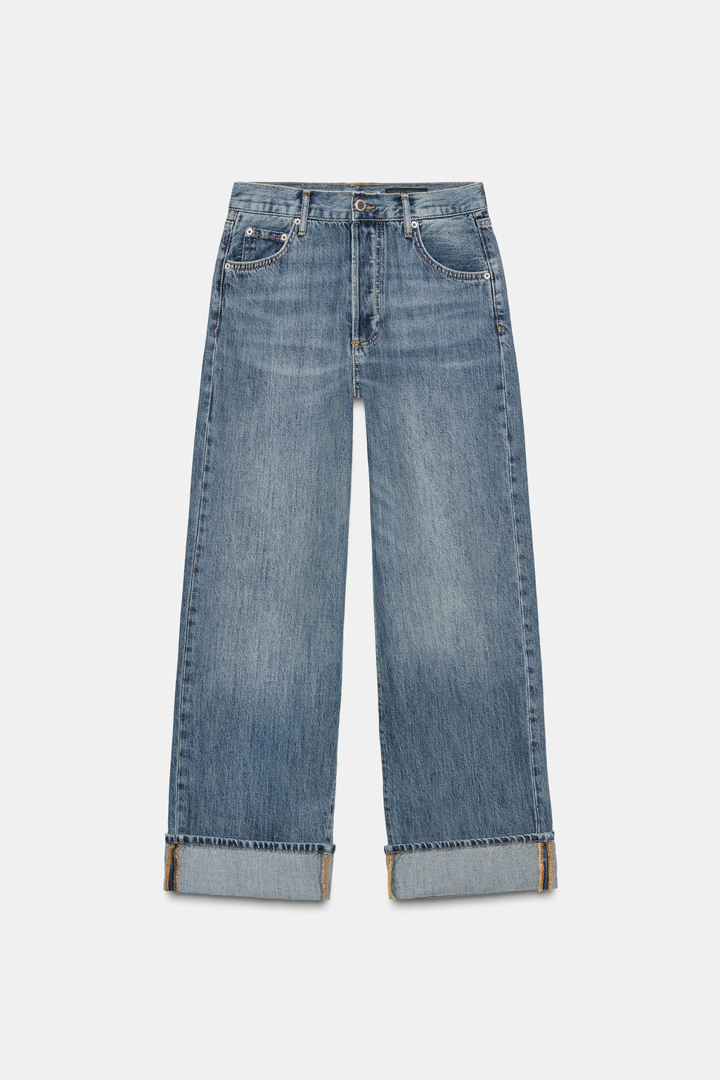 ZW COLLECTION BAGGY MID-WAIST JEANS - Zara фото 8