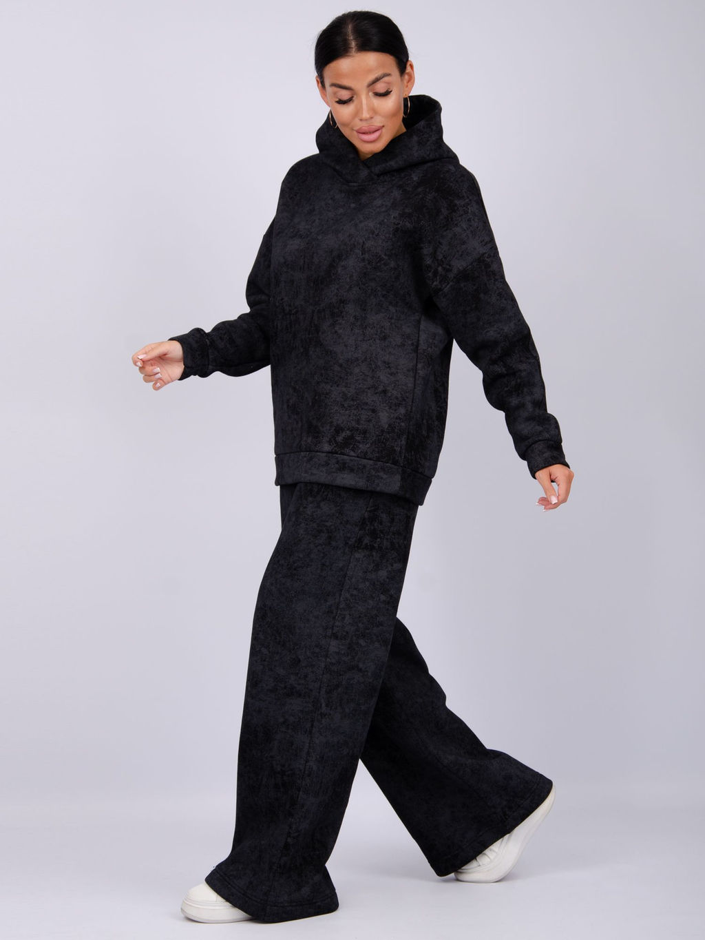 Костюм Винтаж чёрный, футер начес (М) - Малина фото 13