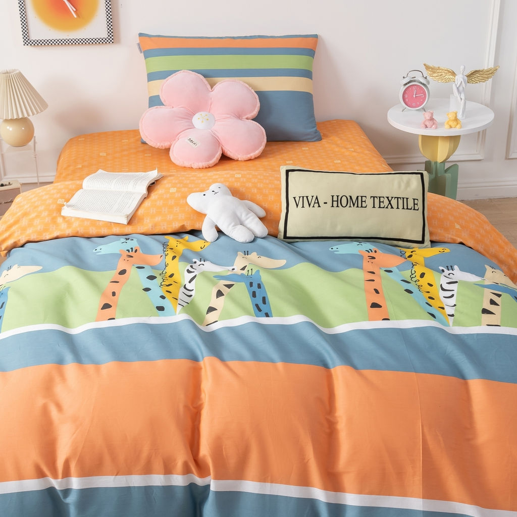 Комплект постельного белья на резинке Сатин Люкс KIDS 100% хлопок CDKR055 90*200*25/1.5 спальный/50-70 1 шт - Ситрейд фото 4