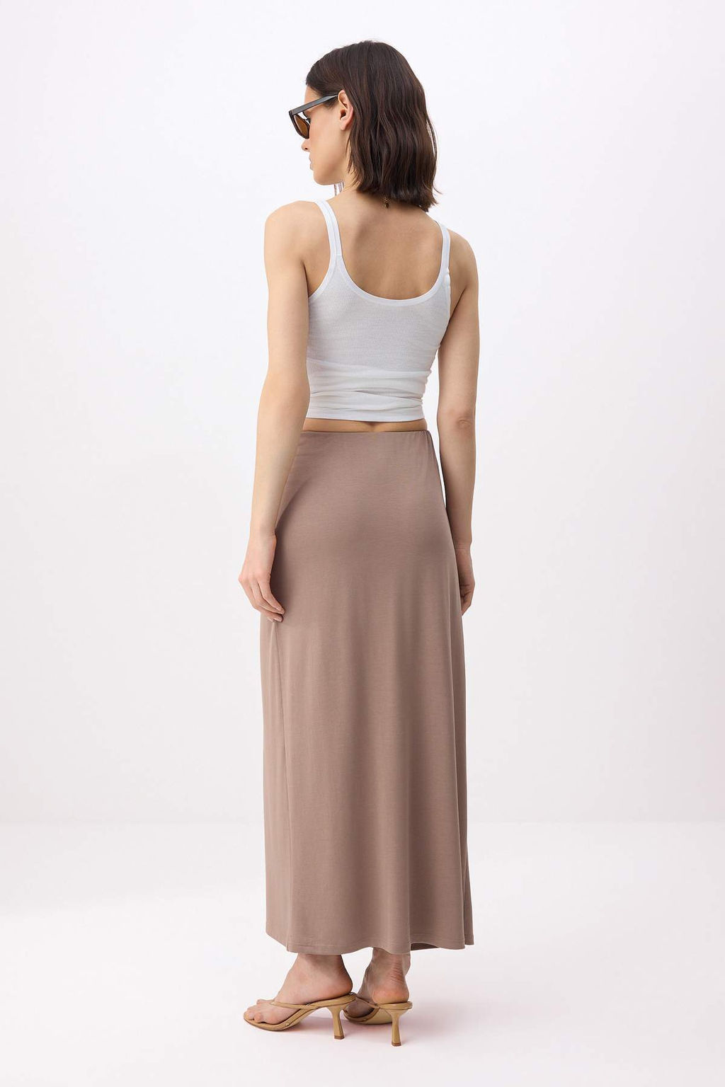 Vizon A-Kesim/Can Form Maxi Buzgu Detayl? Y?rtmacl? Orme Etek TWOSS26ET00182 - Trendyolmilla фото 4