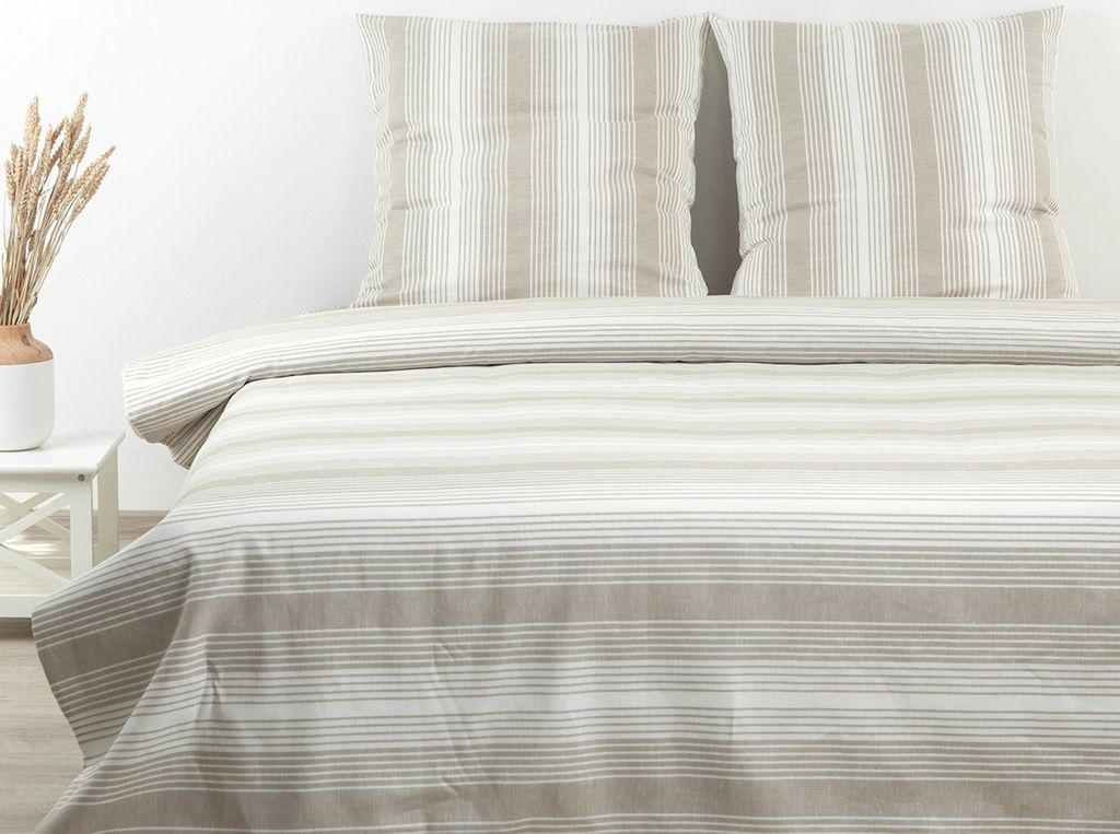 24С81-ШР/уп. 215*175 КПБ цв. 3 рис. 8 полоска белый с беж.