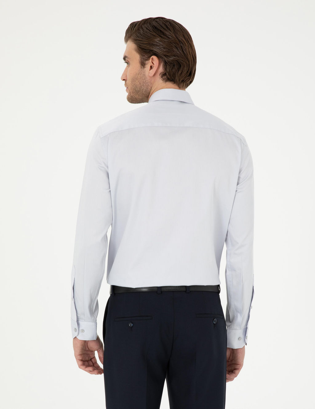 Gri Slim Fit Uzun Kollu Basic G_mlek - Pierre cardin фото 5