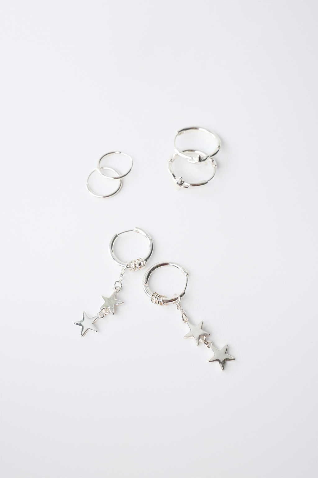 PACK PENDIENTES AROS Y ANILLOS ESTRELLAS / Plata - Zara фото 2