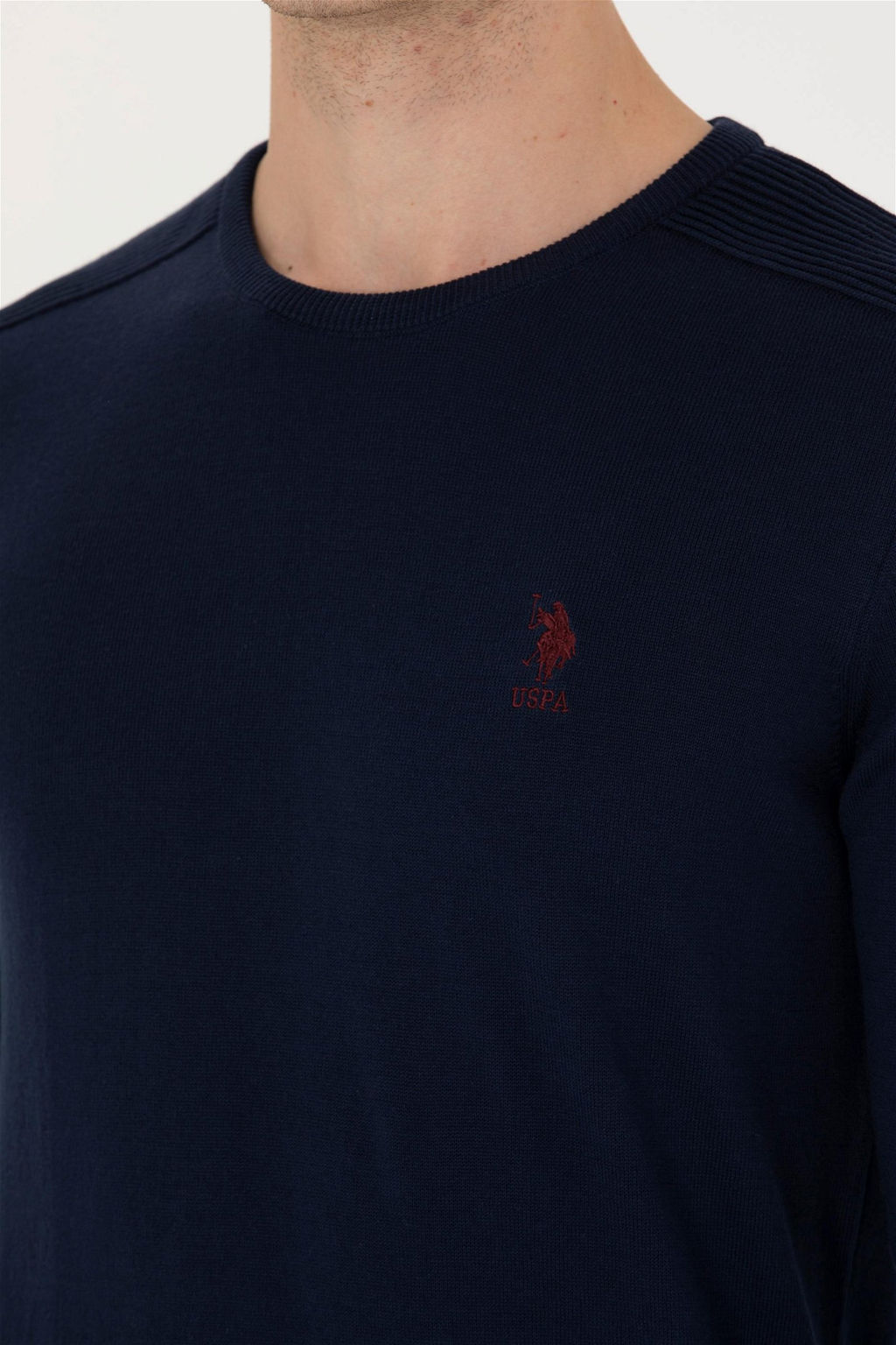 U. S. Polo Assn / Мужской темно-синий базовый свитер - U.s. polo assn фото 14