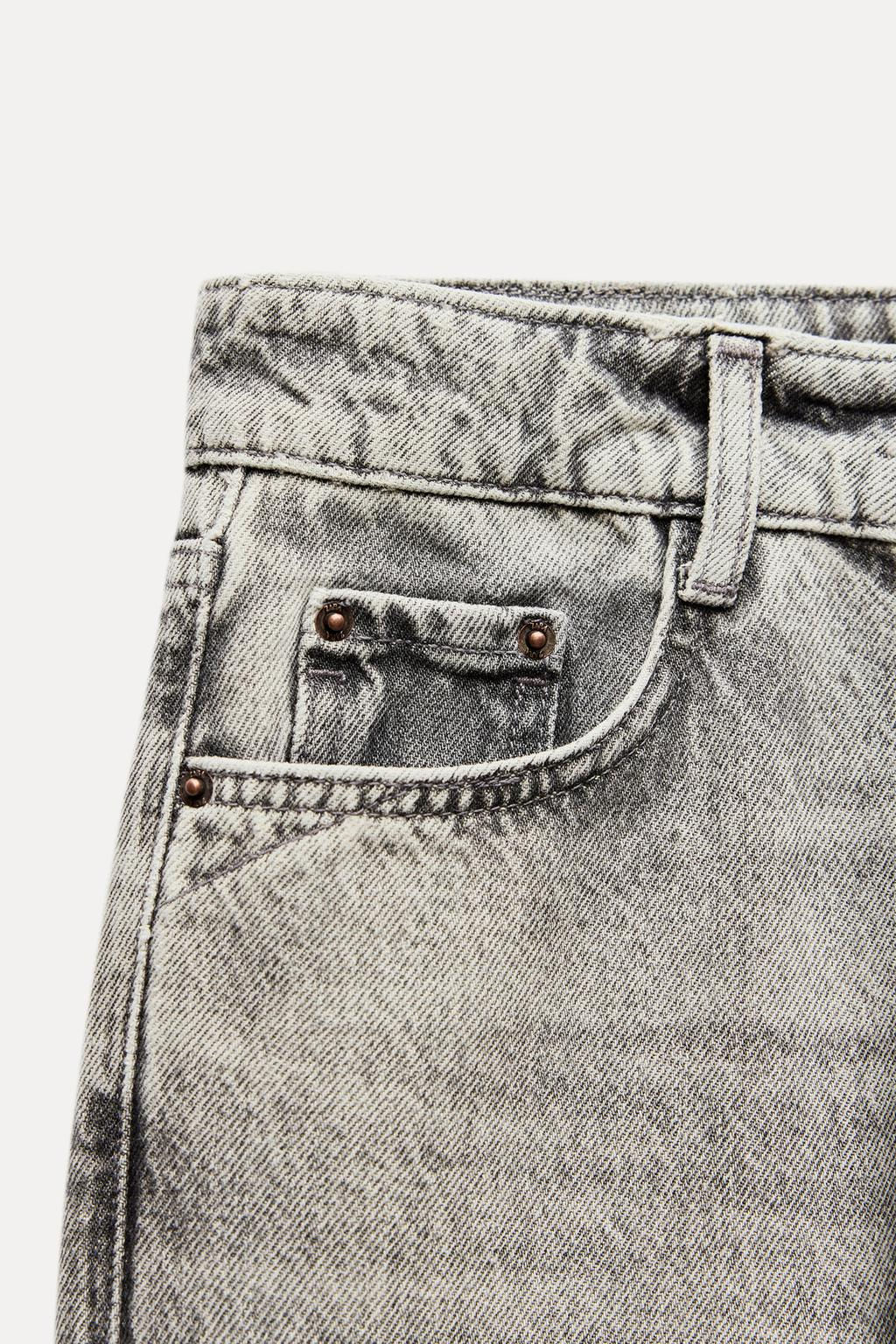 Z1975 MID-WAIST STRAIGHT CROPPED JEANS - Zara фото 7