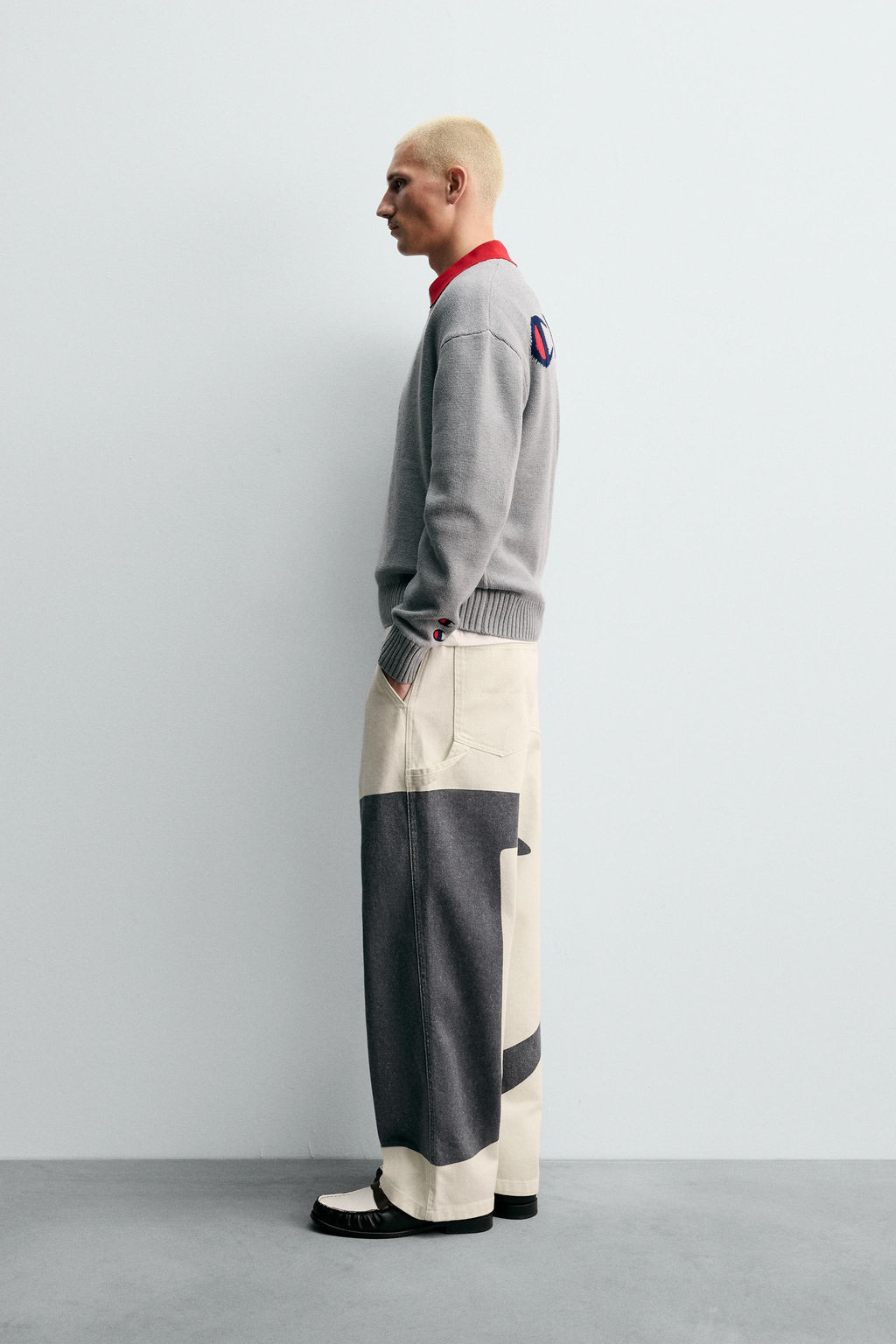 CHAMPION ® X ZARA STRIPED PATCH SWEATER  фото 4
