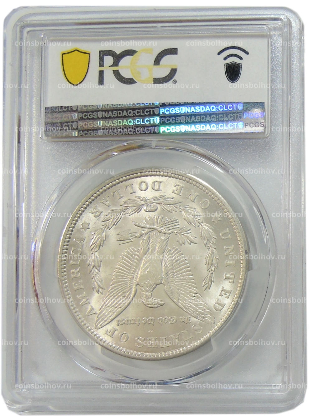 1 доллар 1921 года США Доллар Моргана (в слабе PCGS MS63)