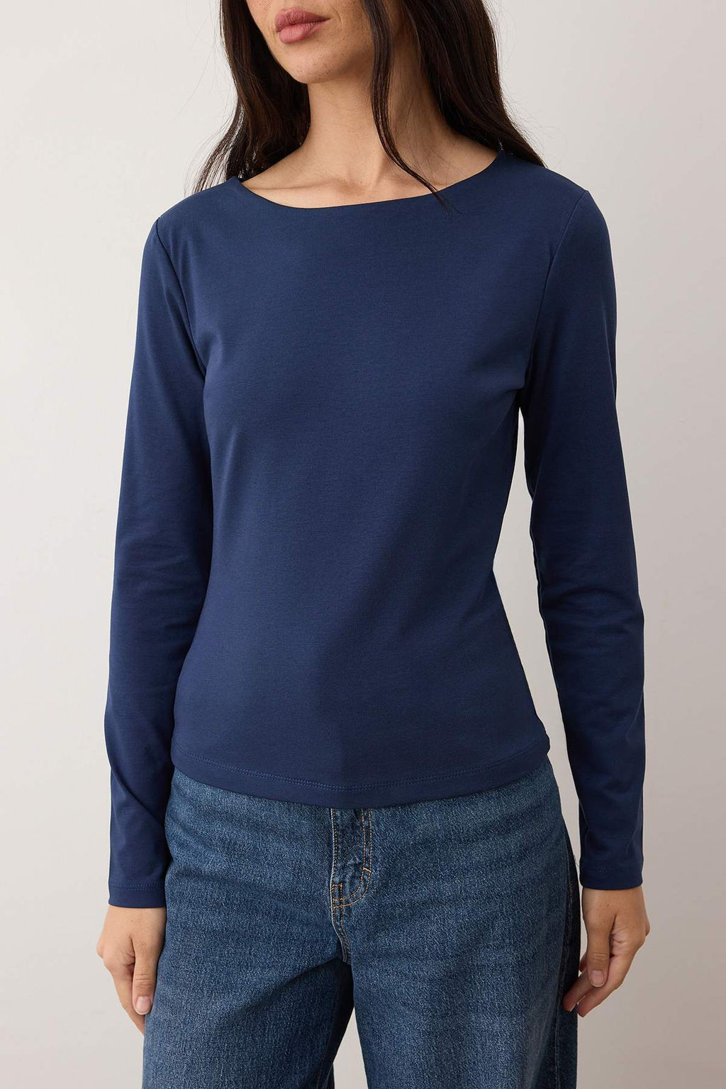 Trendyolmilla Siyah-Ekru Ikili Paket Kay?k Yaka Fitted/Vucuda Oturan Orme Bluz TWOAW25BZ00062  фото 12