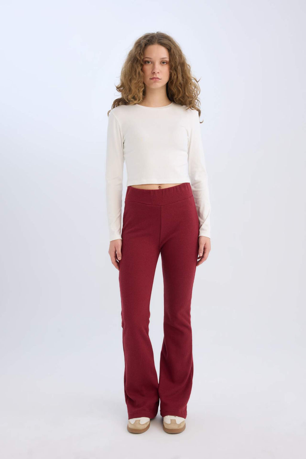 Wide Leg Genis Paca Esnek Belli Uzun Boy Pantolon - Defacto фото 5