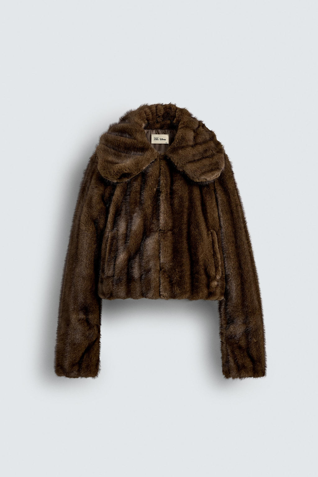 CROPPED FIT FAUX FUR JACKET HARRY LAMBERT FOR ZARA X DISNEY  фото 2