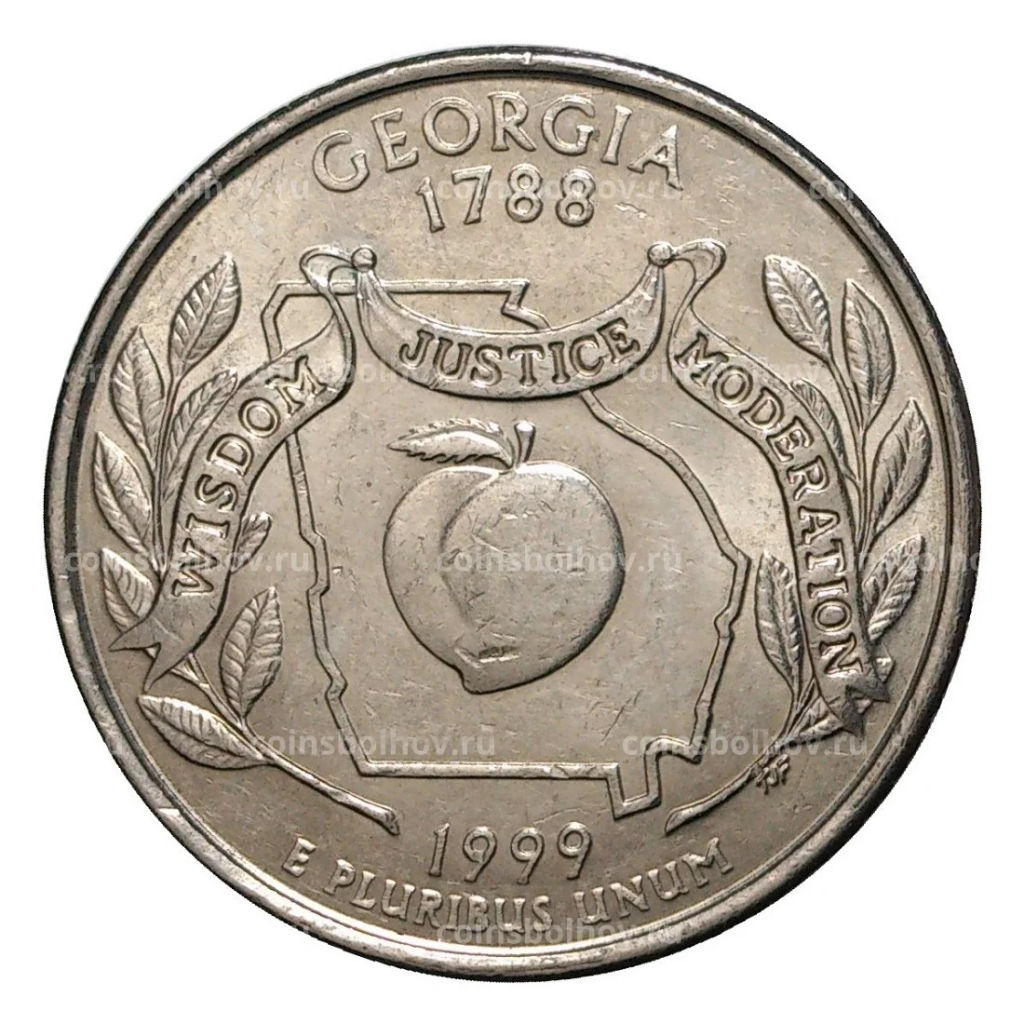 25 центов 1999 года P Штаты и территории - Джорджия