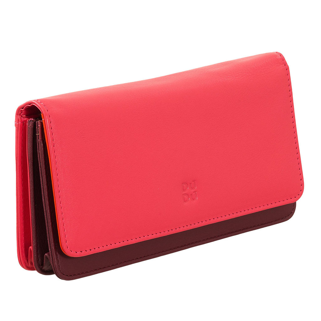 Итальянский женский кожаный кошелек DuDu серии Canarie | малиновый - Dudubags фото 10