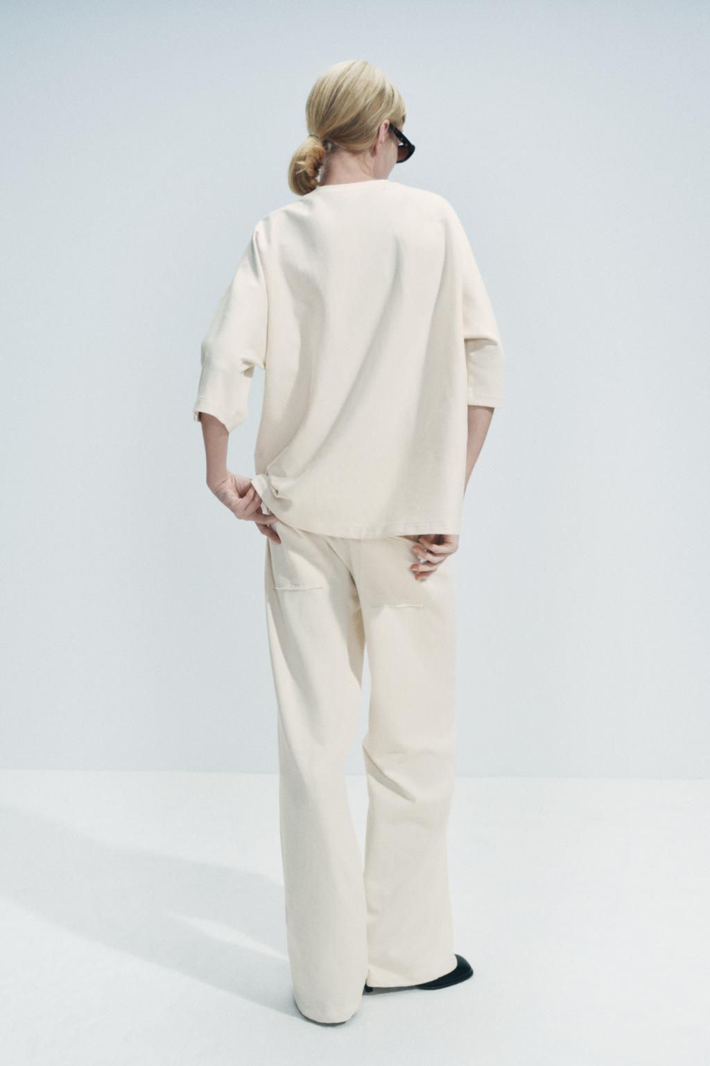 COTTON STRAIGHT-LEG TROUSERS - Zara фото 4