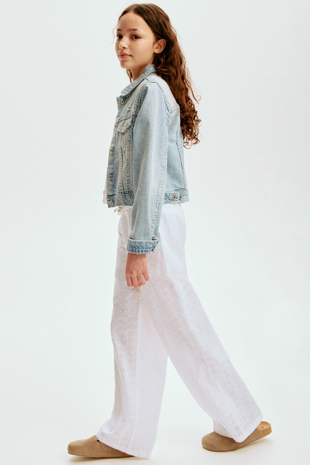 Pantal?n con bordado ingl?s - H&m фото 4