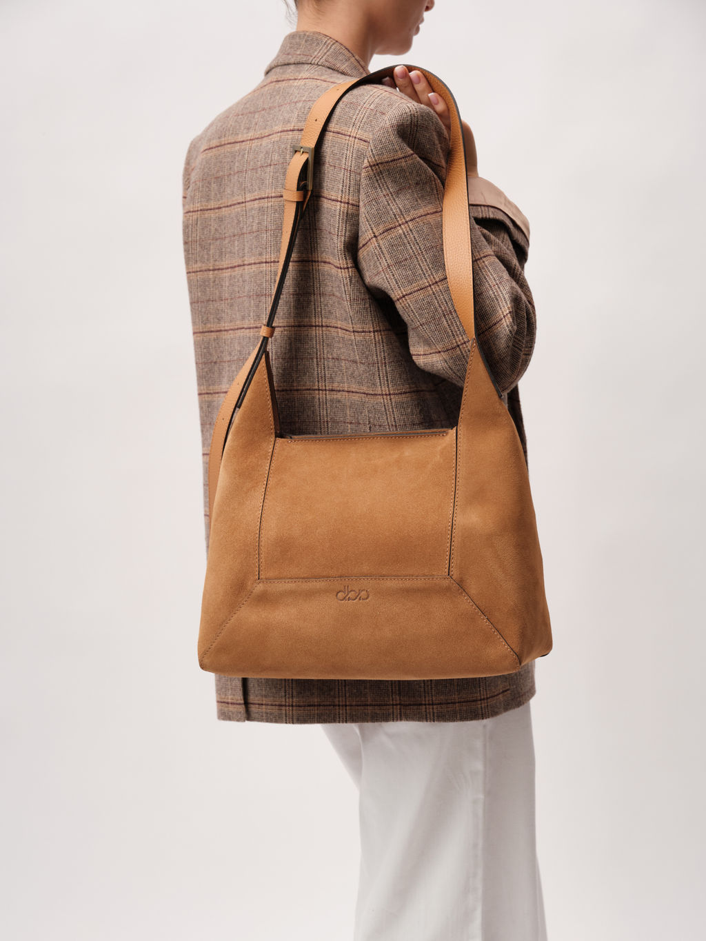 Замшевая сумка Mosaic DBR 31376 светло-коричневый  фото 2